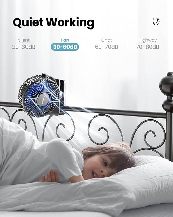 Rechargeable 3-in-1 Clip Fan | Handheld, Desktop & Wall Mounted Portable Fan with 3 Speed Modes