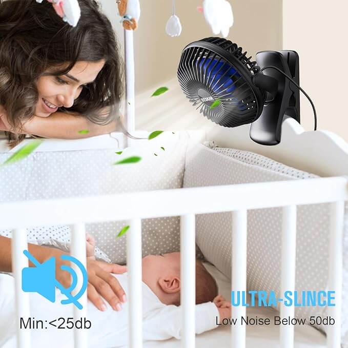 Rechargeable 3-in-1 Clip Fan | Handheld, Desktop & Wall Mounted Portable Fan with 3 Speed Modes