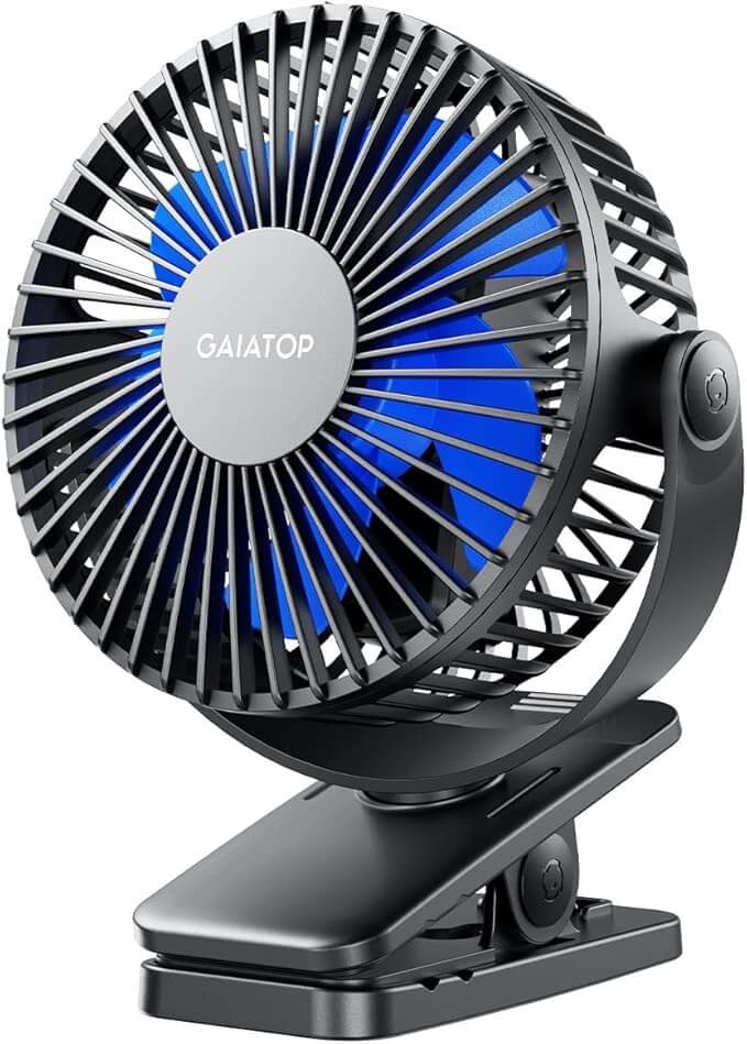 Rechargeable 3-in-1 Clip Fan | Handheld, Desktop & Wall Mounted Portable Fan with 3 Speed Modes