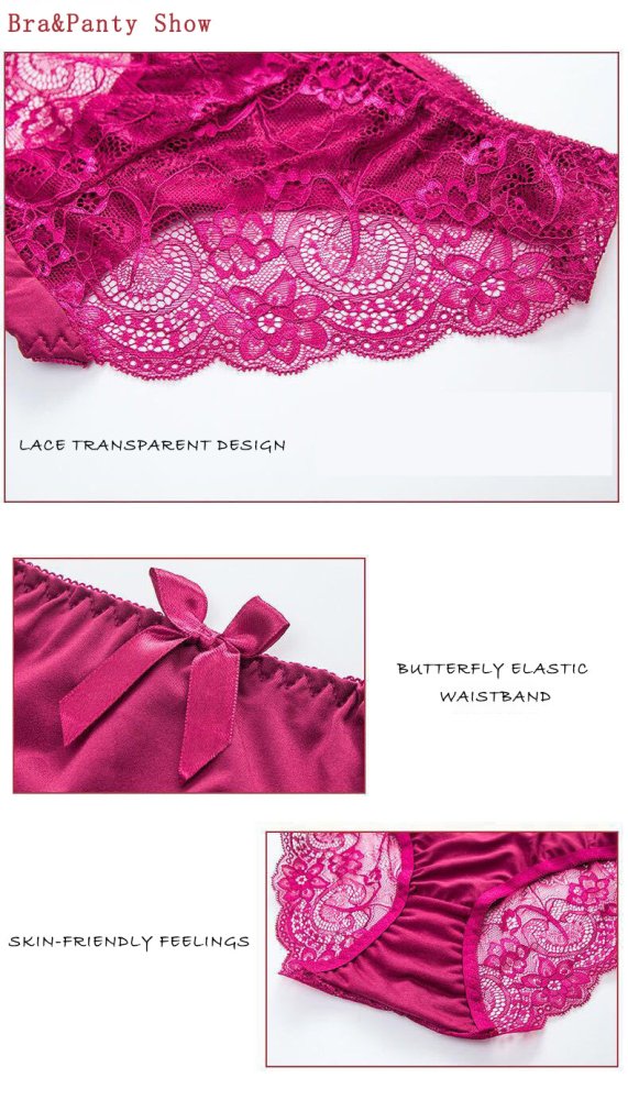 Bra and Panty Set Front Open Push Up Bra Butterfly Design - My Store